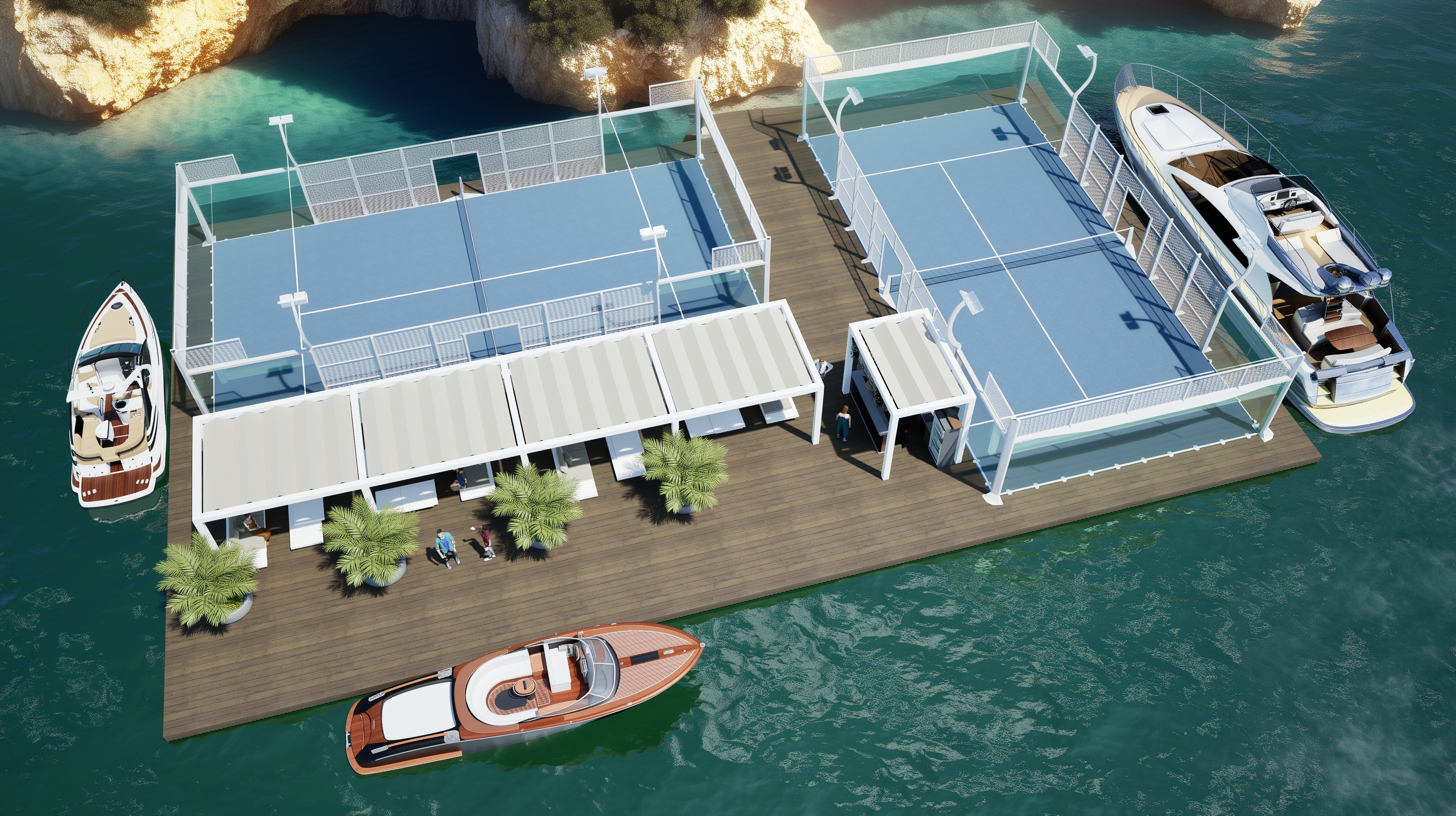 Floating padel rendering, Timo Urala